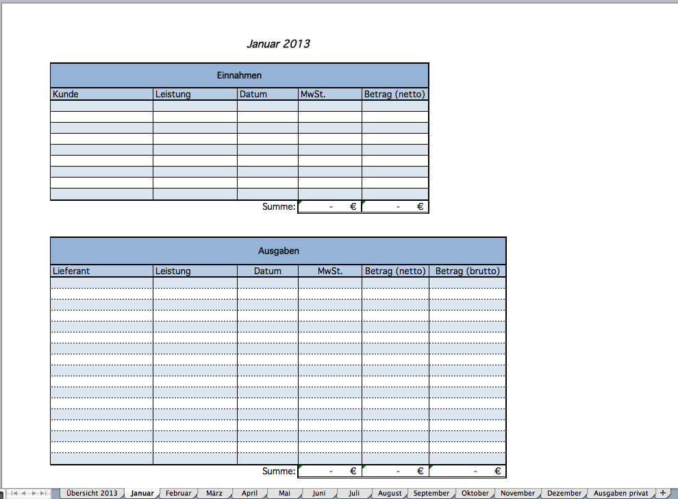 Einnahmen Excel Vorlagen Für Jeden Zweck