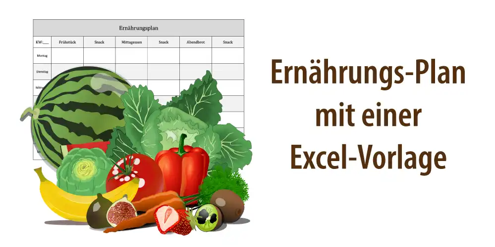 Header für Artikel "Ernährungsplan mit Excel & PDF"