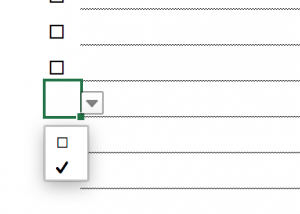 Checkbox als erledigt anzeigen