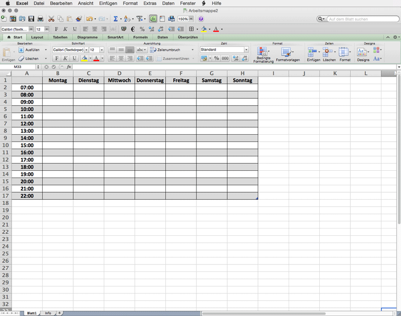 excel 17 for mac