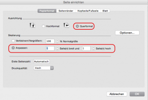 Seitenformat in Excel einrichten