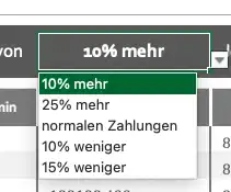 Berücksichtigung von Abweichungen der monatlichen Zahlungen