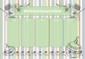 Weihnachtswunschliste mit Excel - ja das geht auch :)