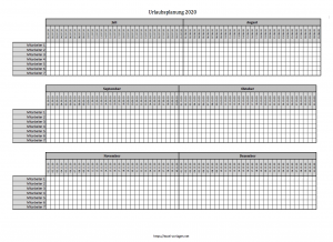 Urlaubs- und Ferienplaner 2020