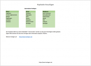 Bucherliste Fur Excel