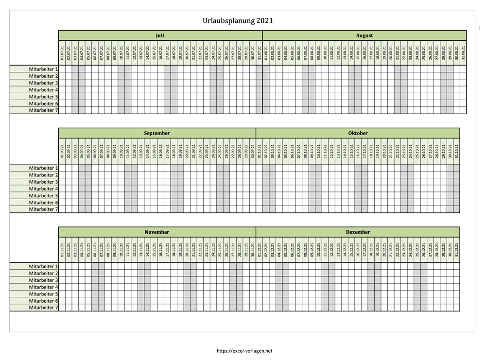 Pdf Kalender Urlaubsplaner 2021 Zum Ausdrucken