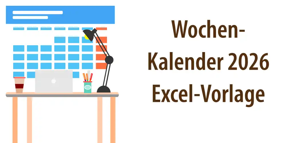 Header für Artikel: "Wochen-Kalender 2026 für Excel & PDF"