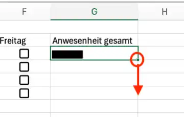 Formel auf die anderen Zellen anwenden