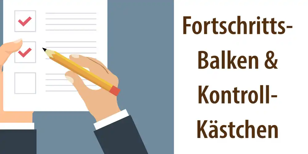 Artikelbild zum Artikel "Fortschrittsbalken über Kontrollkästchen in Excel erstellen"