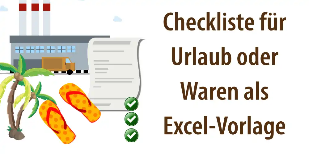 Artkelbild für Artikel "Excel-Vorlage für Packliste für Urlaub oder Warenversand"