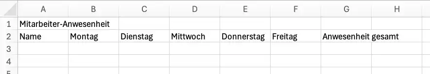 Beispiel-Tabelle für Fortschrittsbalken