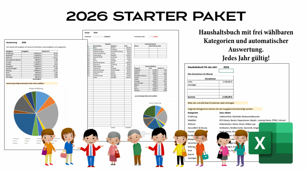 Banner für Haushaltsbuch mit Excel