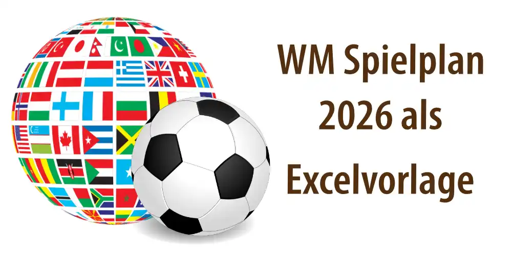 Artikelbild für "WM Spielplan 2026 kostenlose Excel Vorlage