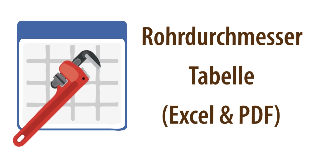 Artikelbild für "Rohrdurchmesser Tabelle Excel & PDF"