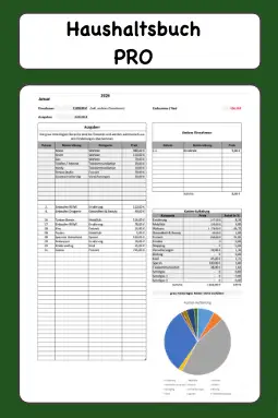 Werbung für Haushaltsbuch PRO mit Excel