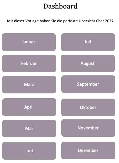 Bildschirmfoto vom Dashboard vom Monats-Kalender für 2027