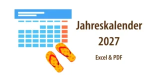 Beitragsbild für Artikel "Excel-Vorlage Jahreskalender 2027 & PDF"